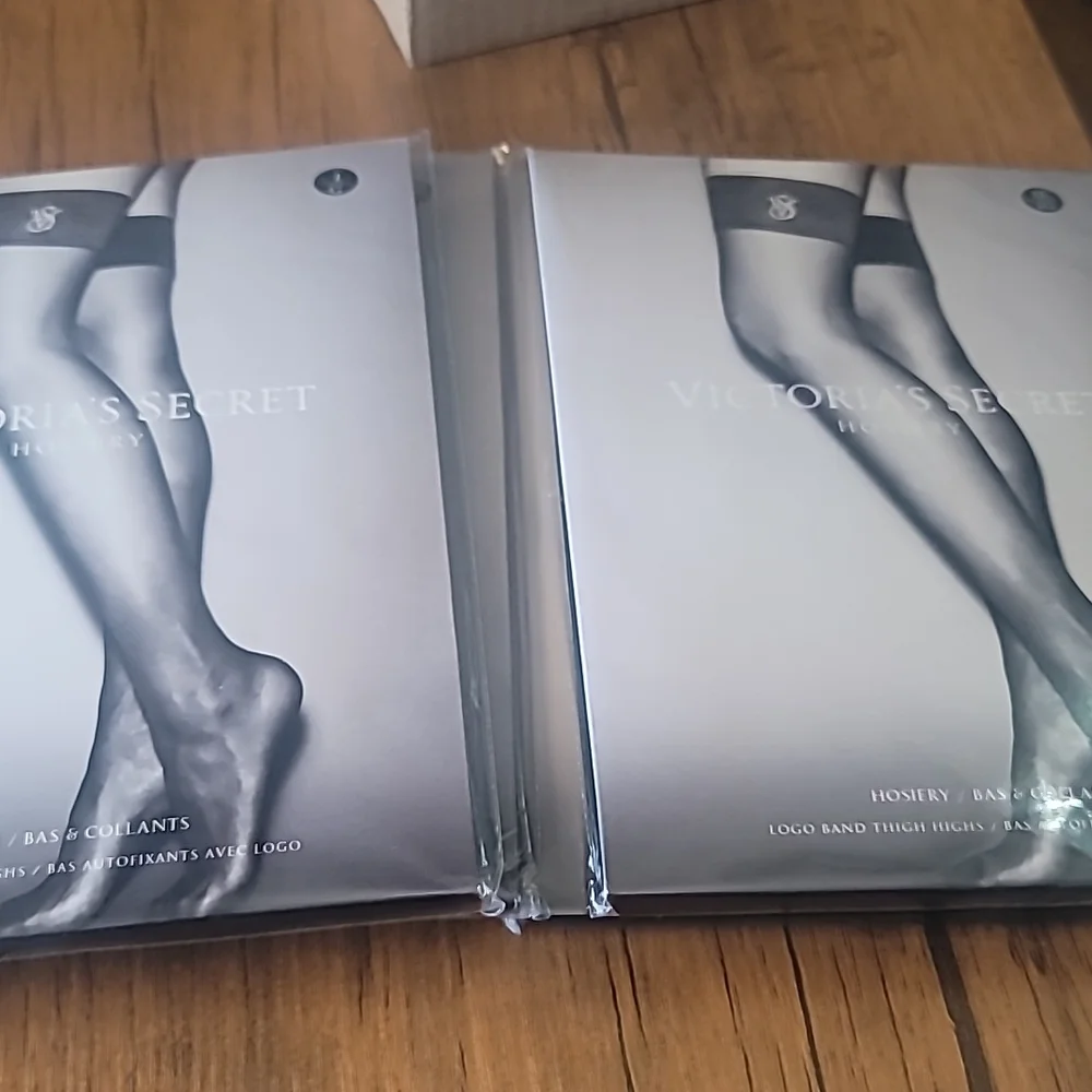 Victoria's secret very sexy logo shine thigh-high stockings SMALL